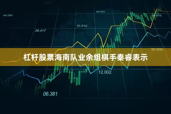 杠杆股票海南队业余组棋手秦睿表示